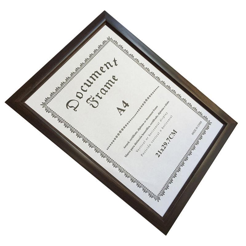 2024 Whosale A4 luxury wooden classic blank certificate frame graduate photo picture frames