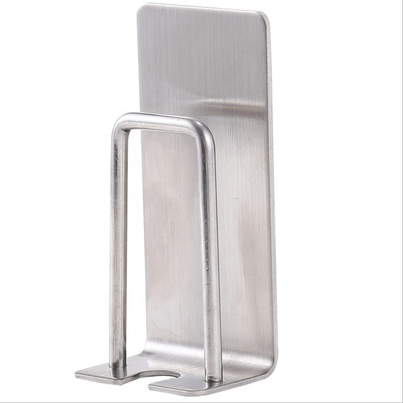 Eco-friendly stainless steel bathroom single suction cup toothbrush toothpaste holder wall mount