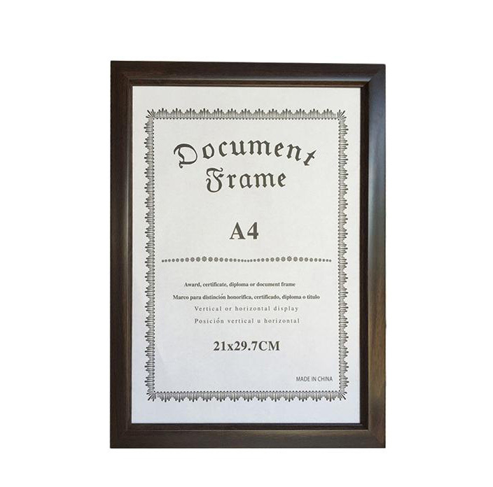 2024 Whosale A4 luxury wooden classic blank certificate frame graduate photo picture frames