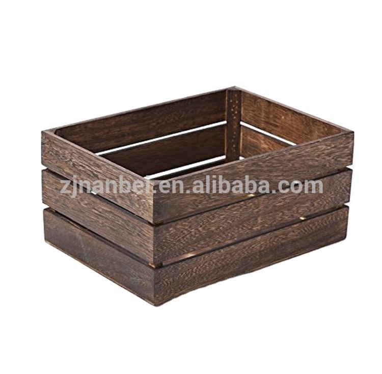 Custom logo wholesale vintage mini wooden crate