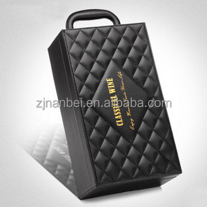 2024 Custom Double Bottle Leather Wine Boxes Leather Packaging box for wine