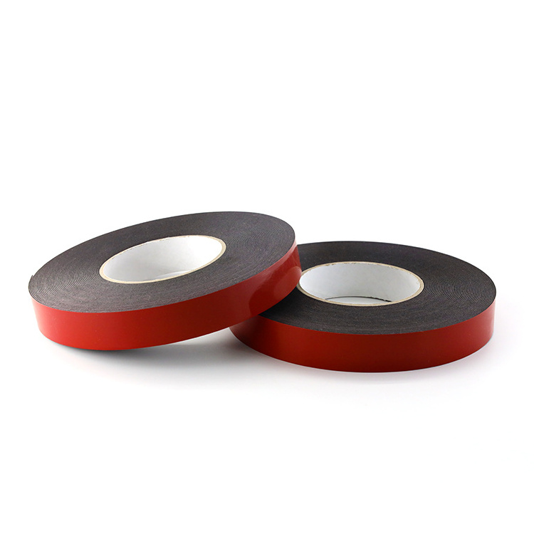 High quality 2-Sided PE Foam Tape Backing PE foam Acrylic Solvent Glue  Jumbo Roll Thick  adhesive black PE Hot Melt industry