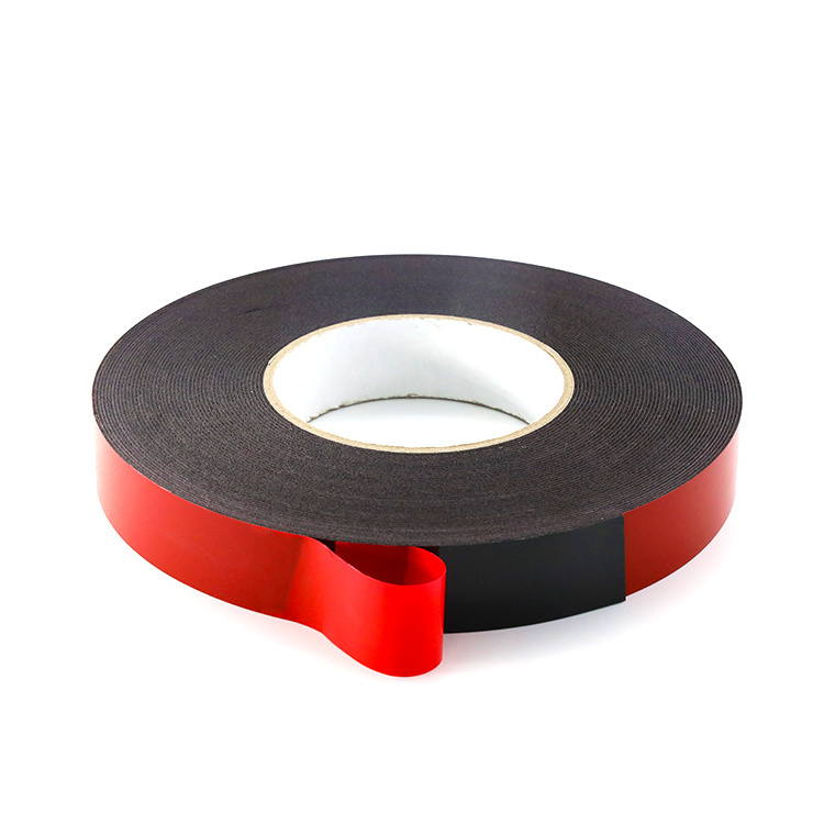 High quality 2-Sided PE Foam Tape Backing PE foam Acrylic Solvent Glue  Jumbo Roll Thick  adhesive black PE Hot Melt industry