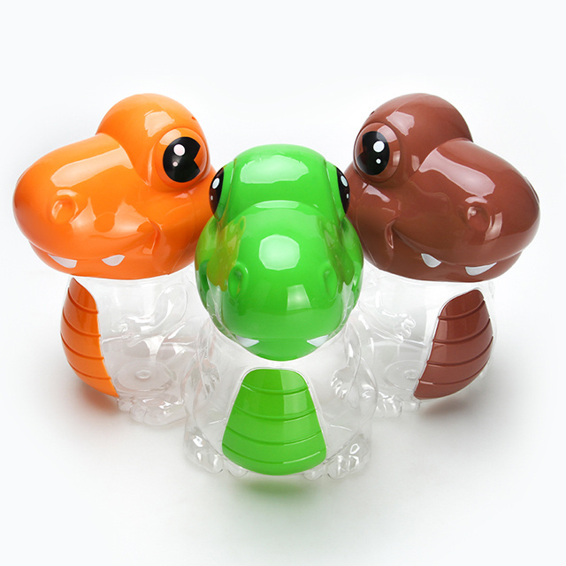 New Product high-capacity Cartoon Children Dinosaur Jelly Candy Plastic Storage Container Food Jar 2000ml