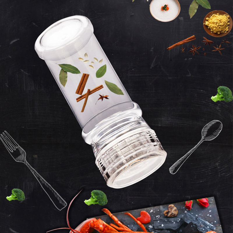 New 2022 Manual Spice Grinder Lid With Ceramic Core Seasoning Herb Mills Salt And Pepper Mill Set With 100 Ml  Shaker Bottle