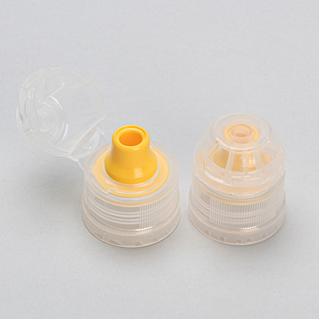 38MM sports closure types bottle cap squeeze no leakage plastic cap with silicone value flip top cap