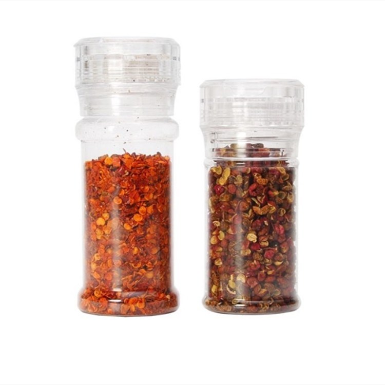 New 2022 Manual Spice Grinder Lid With Ceramic Core Seasoning Herb Mills Salt And Pepper Mill Set With 100 Ml  Shaker Bottle