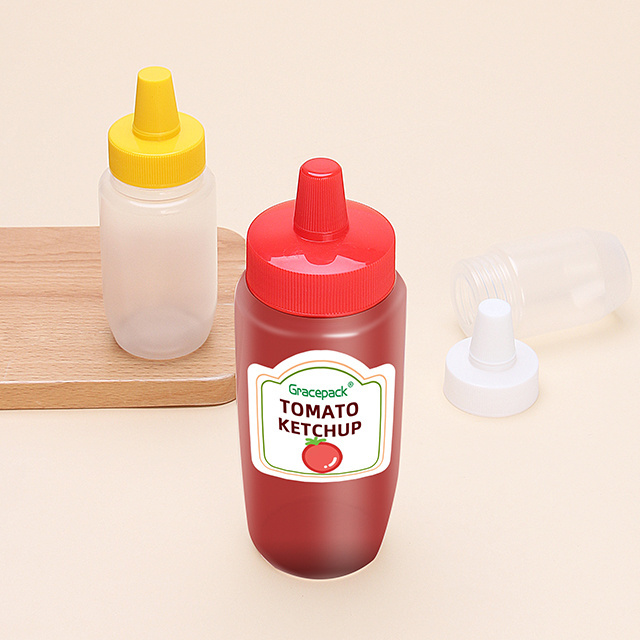 Factory Supply Plastic Bottle Packed Mayonnaise Honey Packaging Plastic Bottle With PP Cap