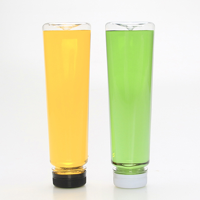 disposable 12oz 350ml clear empty plastic tamper seal  water soda beverage juice bottles for drink with cap