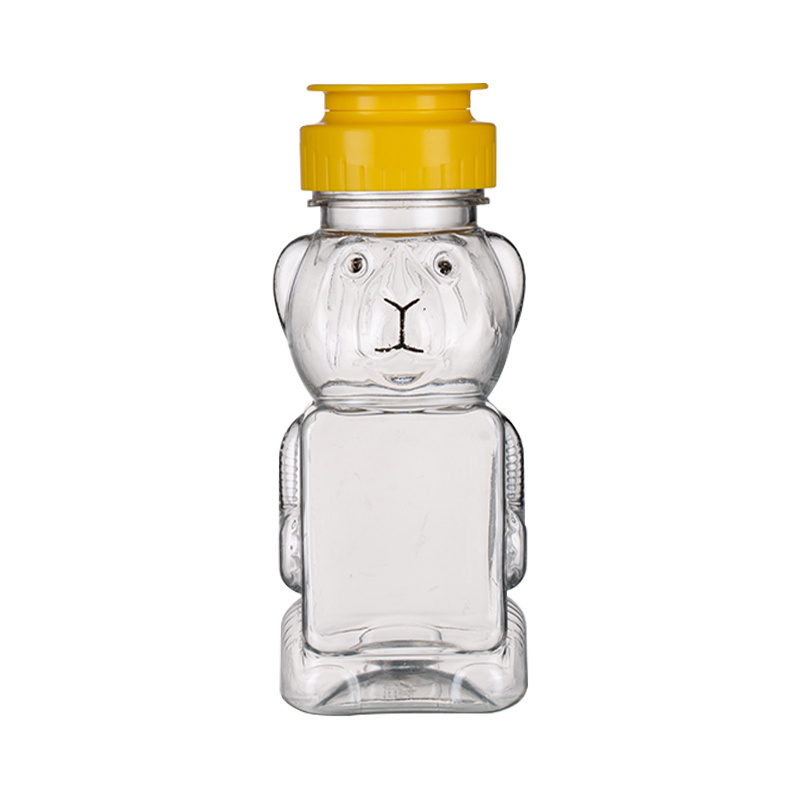 Honest Suppliers Empty Teddy Container Cute Sauce Packaging Labels Customized Honey Jar Plastic Squeeze Bear Bottle