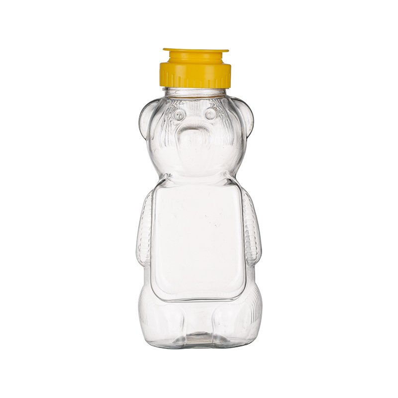 Honest Suppliers Empty Teddy Container Cute Sauce Packaging Labels Customized Honey Jar Plastic Squeeze Bear Bottle