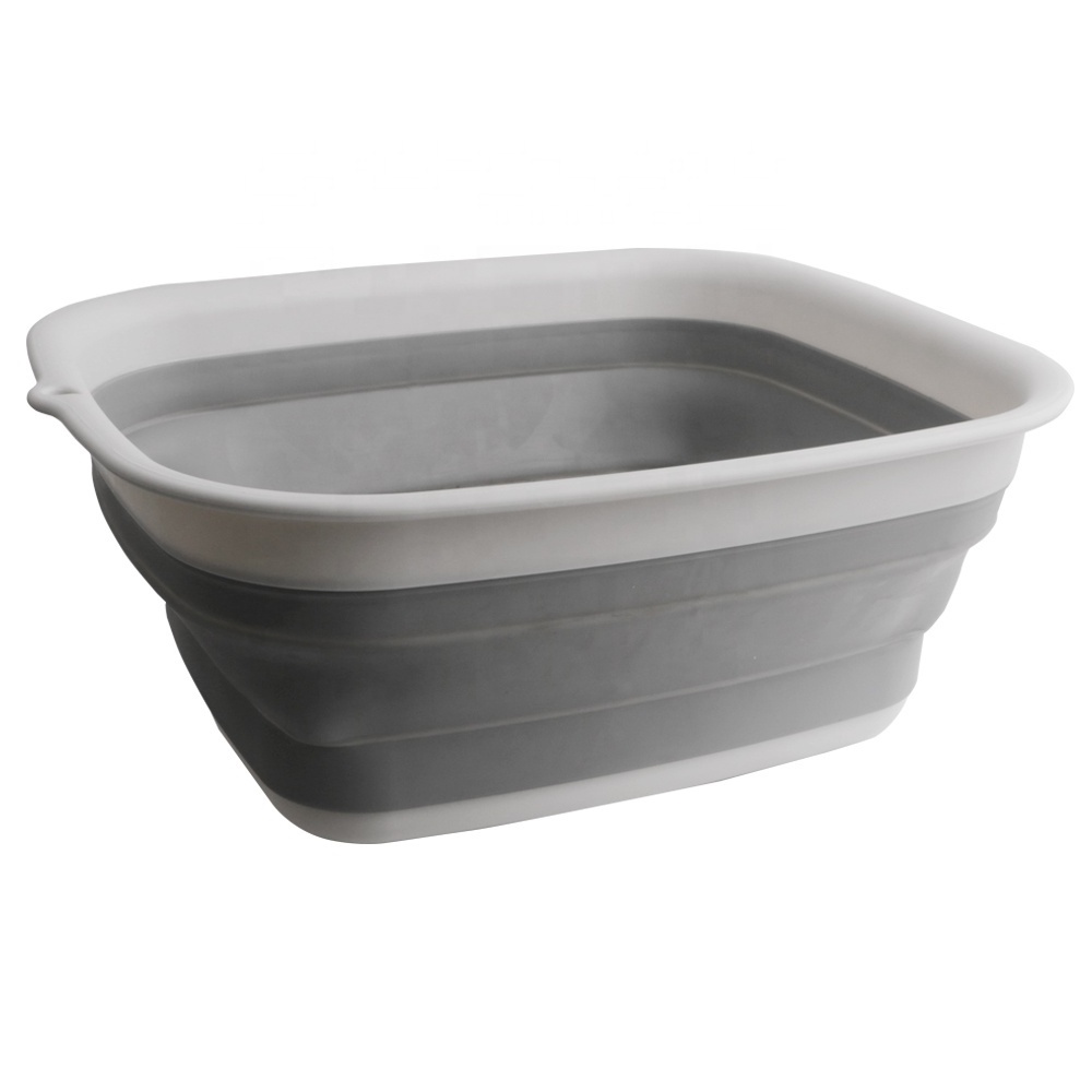 Eco-Friendly Hot sale Plastic Square Foldable Washing Basin Portable Tub