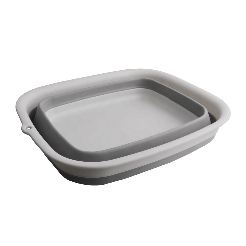 Eco-Friendly Hot sale Plastic Square Foldable Washing Basin Portable Tub