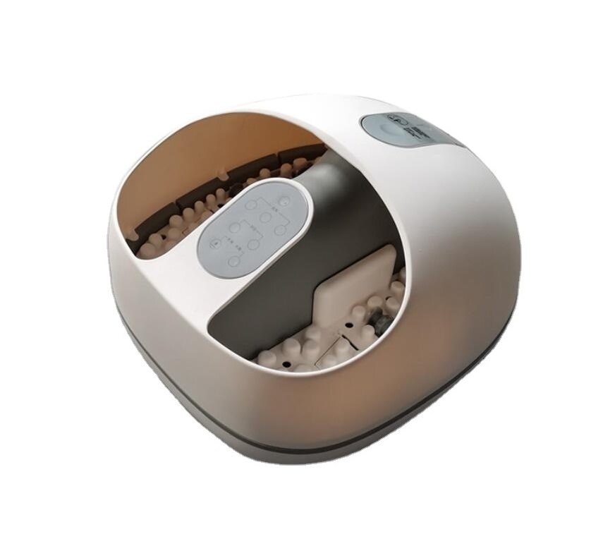 Steam foot spa bath massager with rollers and temperature control for warm feet and pedicure