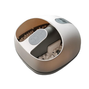 Steam foot spa bath massager with rollers and temperature control for warm feet and pedicure