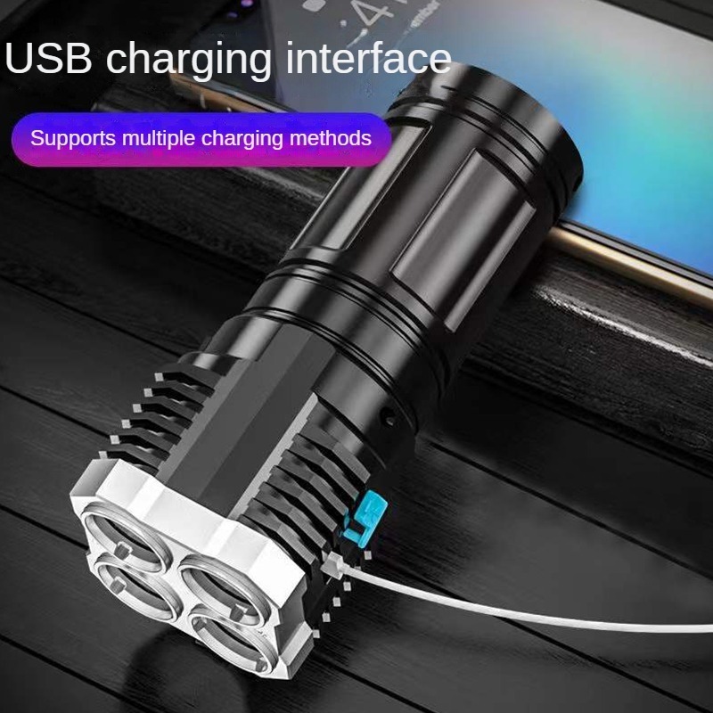 Rechargeable High Power Led Flashlights Waterproof Outdoor Lighting Torch LED Ultra Powerful COB Flashlight