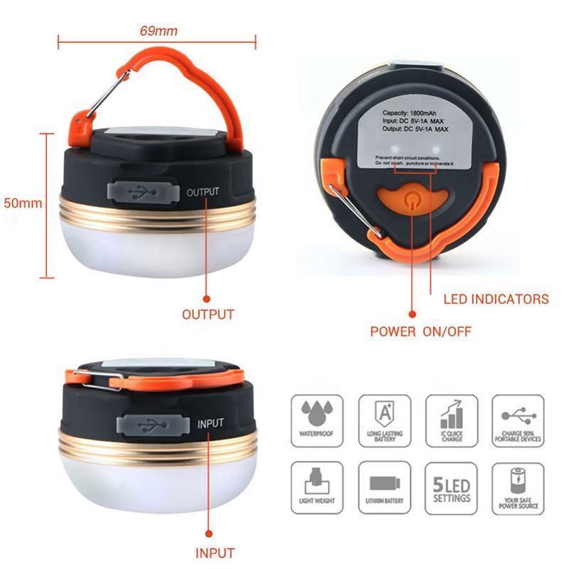 2023 Hot Sale portable outdoor emergency rechargeable small spot light camping