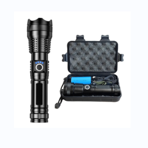 factory made in china Rechargeable Aluminum Alloy emergency super powerful flashlight with battery