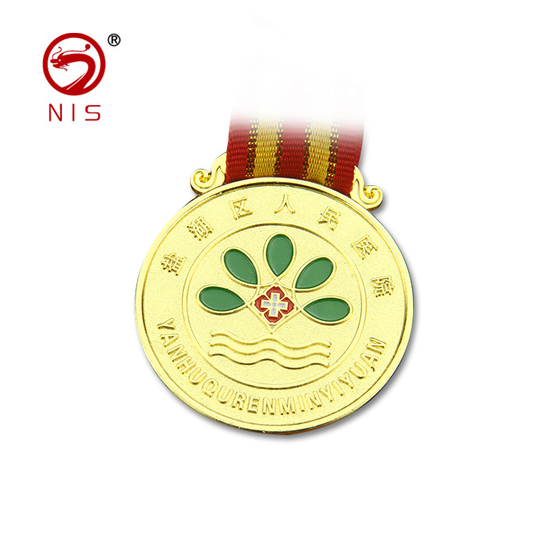 Badge Swimming Customized Size gold metal sport medal