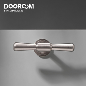 Dooroom Brass Furniture Handles Modern Simple Matt Silver Brass Cupboard Wardrobe Dresser Shoe Box Drawer Cabinet Knobs Pulls