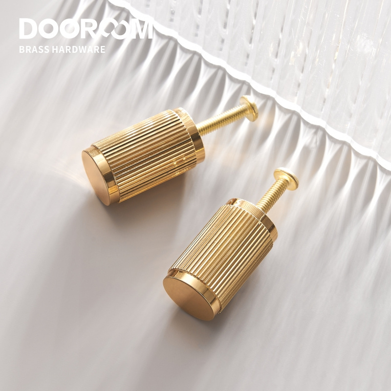 Dooroom Brass Stripe Furniture Handles Shiny Gold With Plate Cupboard Wardrobe Dresser Shoe Box Drawer Cabinet Handles Knobs