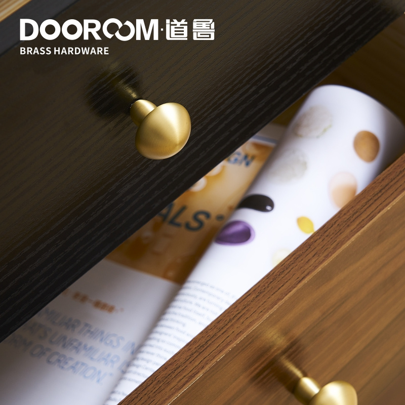 Dooroom Brass Furniture Handles Mushroom Cute Wardrobe Dresser Cupboard Cabinet Drawer Pulls Knobs For Children's Room