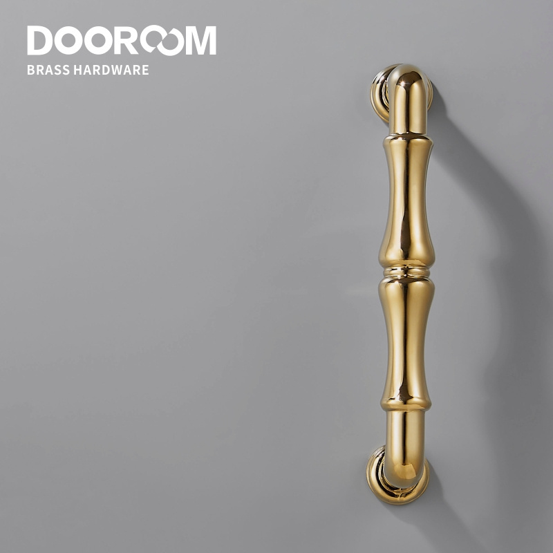 Dooroom Brass Furniture Handles Modern Fashion PVD Siny Gold Cupboard Wardrobe Dresser Shoe Box Drawer Cabinet Knobs Pulls