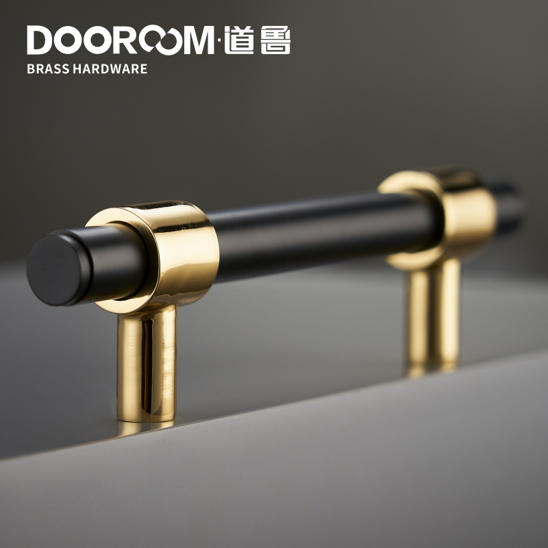 Dooroom Brass Furniture Handles Black Gold Modern Nordic Drawer Wardrobe Dresser Long Handles Big Cabinet Door Knobs Pulls