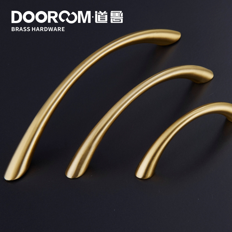 Dooroom Brass Furniture Handles Modern Simple Cabinet Drawer Wardrobe Dresser Pulls Black Antique Gold Nordic Knobs