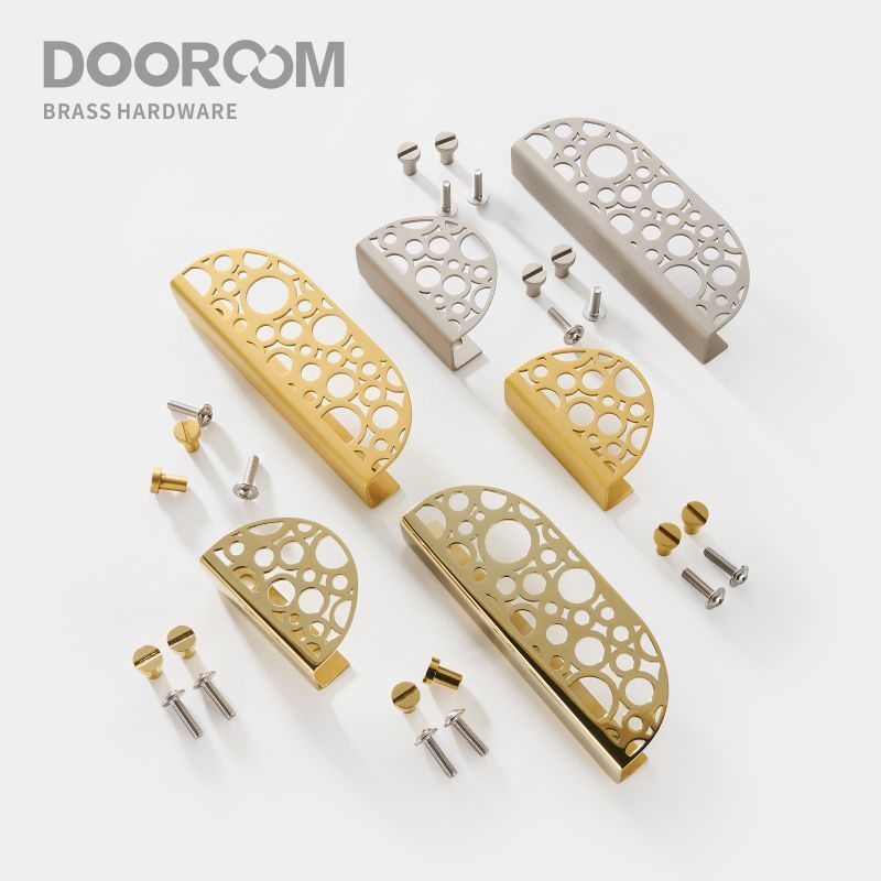 Dooroom Brass Furniture Cup Handles Matt Brushed Brass Nickel Shiny Gold Cupboard Wardrobe Dresser Shoe Box Drawer Bin Pulls