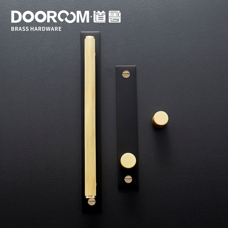 Dooroom Brass Furniture Handles Knurled Unfold/Conceal Install Modern Gold Black Wardrobe Dresser Cupboard Cabinet Drawer Pulls