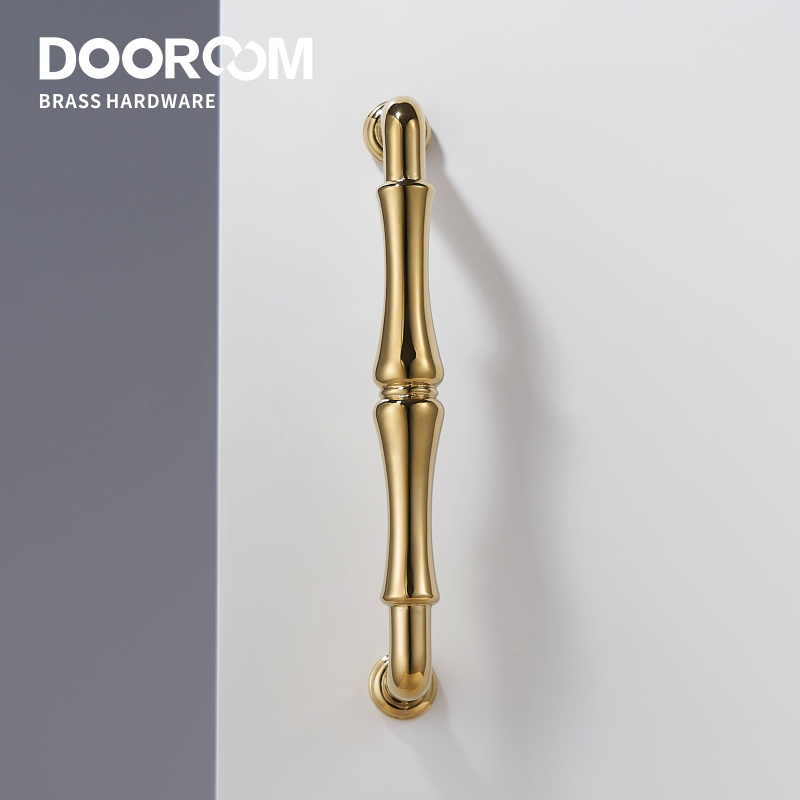 Dooroom Brass Furniture Handles Modern Fashion PVD Siny Gold Cupboard Wardrobe Dresser Shoe Box Drawer Cabinet Knobs Pulls