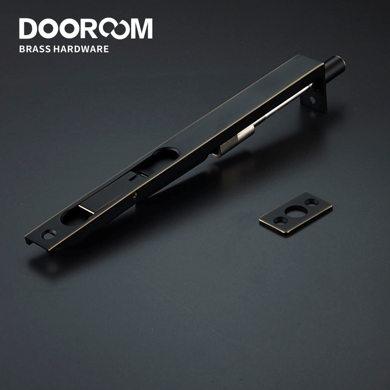 Dooroom Solid Brass Flush Bolt Latch Concealed Security Slide Lock Lever Action 8