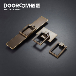 Dooroom Brass Furniture Handles Wardrobe Dresser Cupboard Cabinet Drawer Handle Modern American Knob Black Bronze Pulls