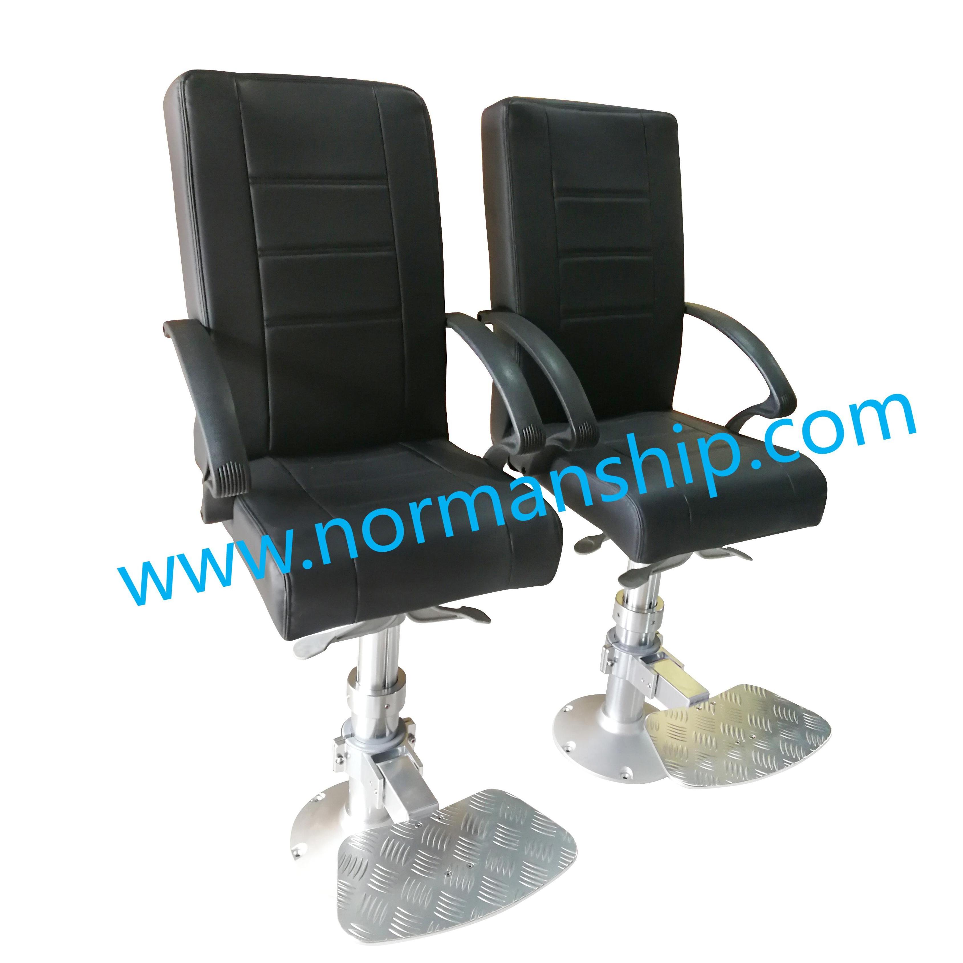 Marine PU stainless steel pilot chair captain chair helmsman seat driver seat with solid stainless steel stent