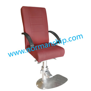 Marine PU stainless steel pilot chair captain chair helmsman seat driver seat with solid stainless steel stent