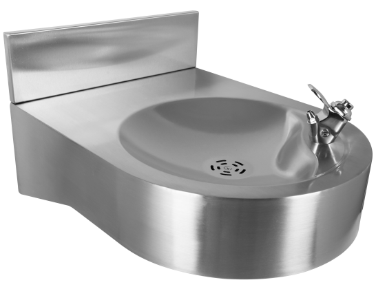 No cooling and filtration system Ada Compliant Stainless Steel Wall Mounted Drinking Water Fountain with Bubbler Faucet for Publ