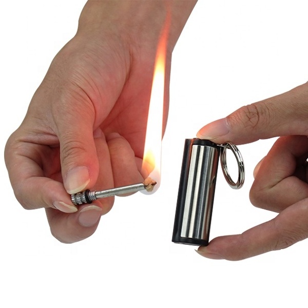 ORANGEGAZ Immortal Lighter - Metal Keychain Flint Match Stick Kerosene Refillable Lighter,for Outdoor Camping Hiking gas matches