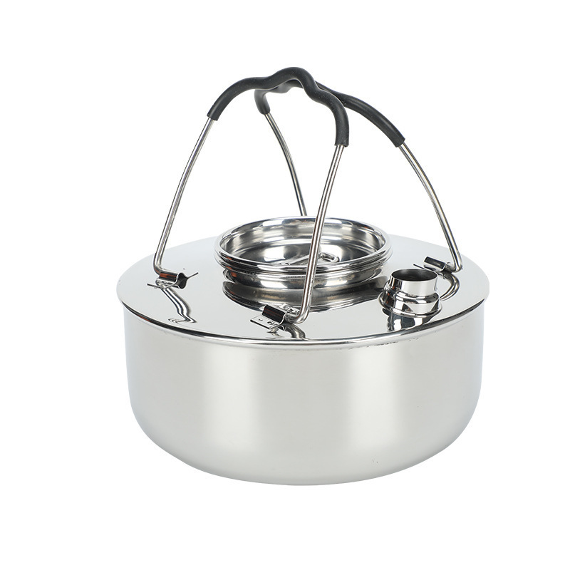 Professional  New folding cooking pot multifunction cooking pot stainless steel camping kettle