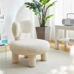 New Style Popular Modern Fleece Stool Children Kids Leisure Accent Lazy Single Sofa Chair