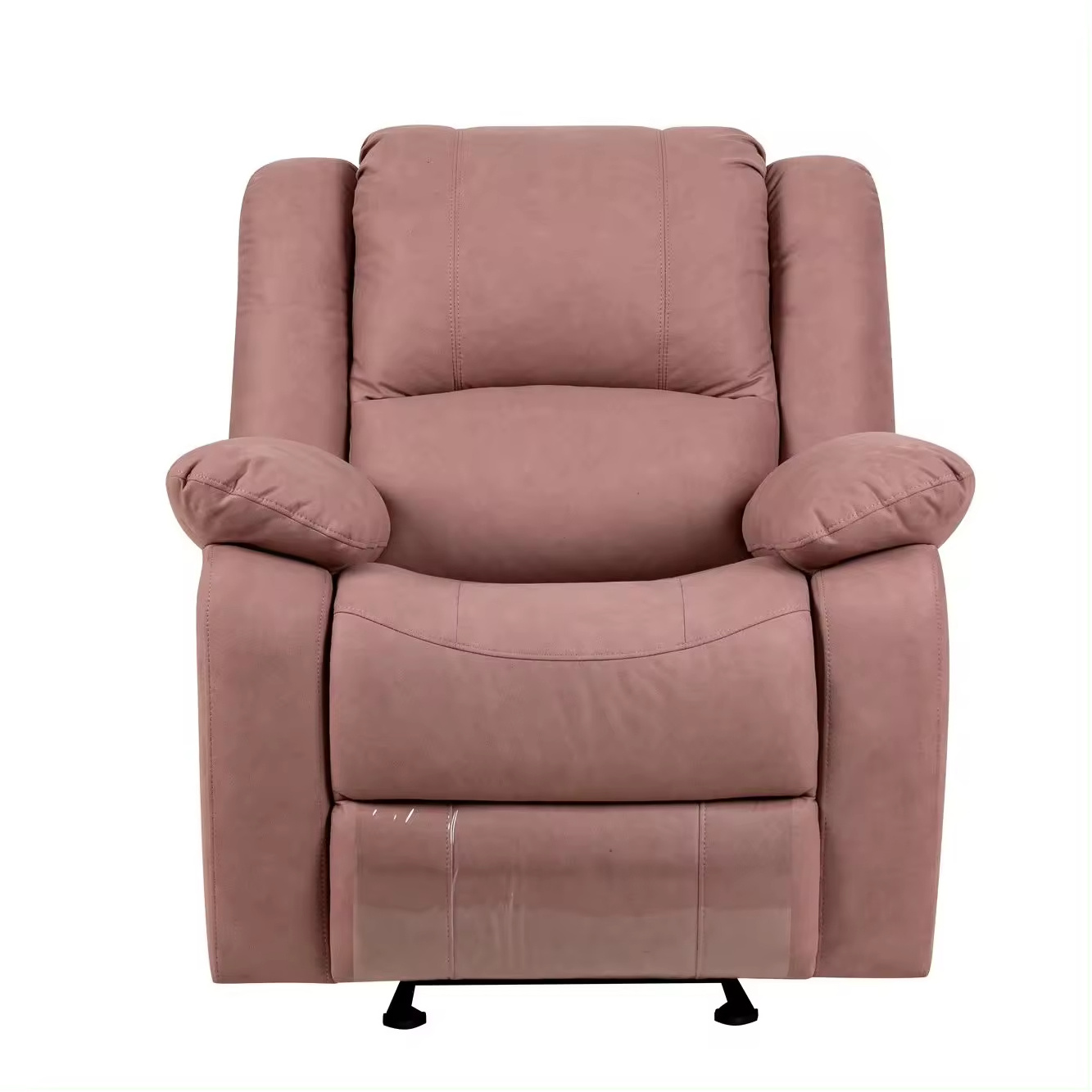 Luxury Manual Pink Color Single Reclining Sofa Chair Fabric Recliner Sofa