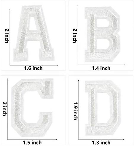 custom Letter Patches 26 Piece Iron on Letters Applique Sew on Patches