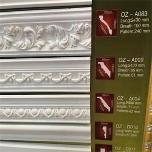 Architectural Foam Trim White Cornice Polyurethane Cornice decorative polyurethane cornice molding