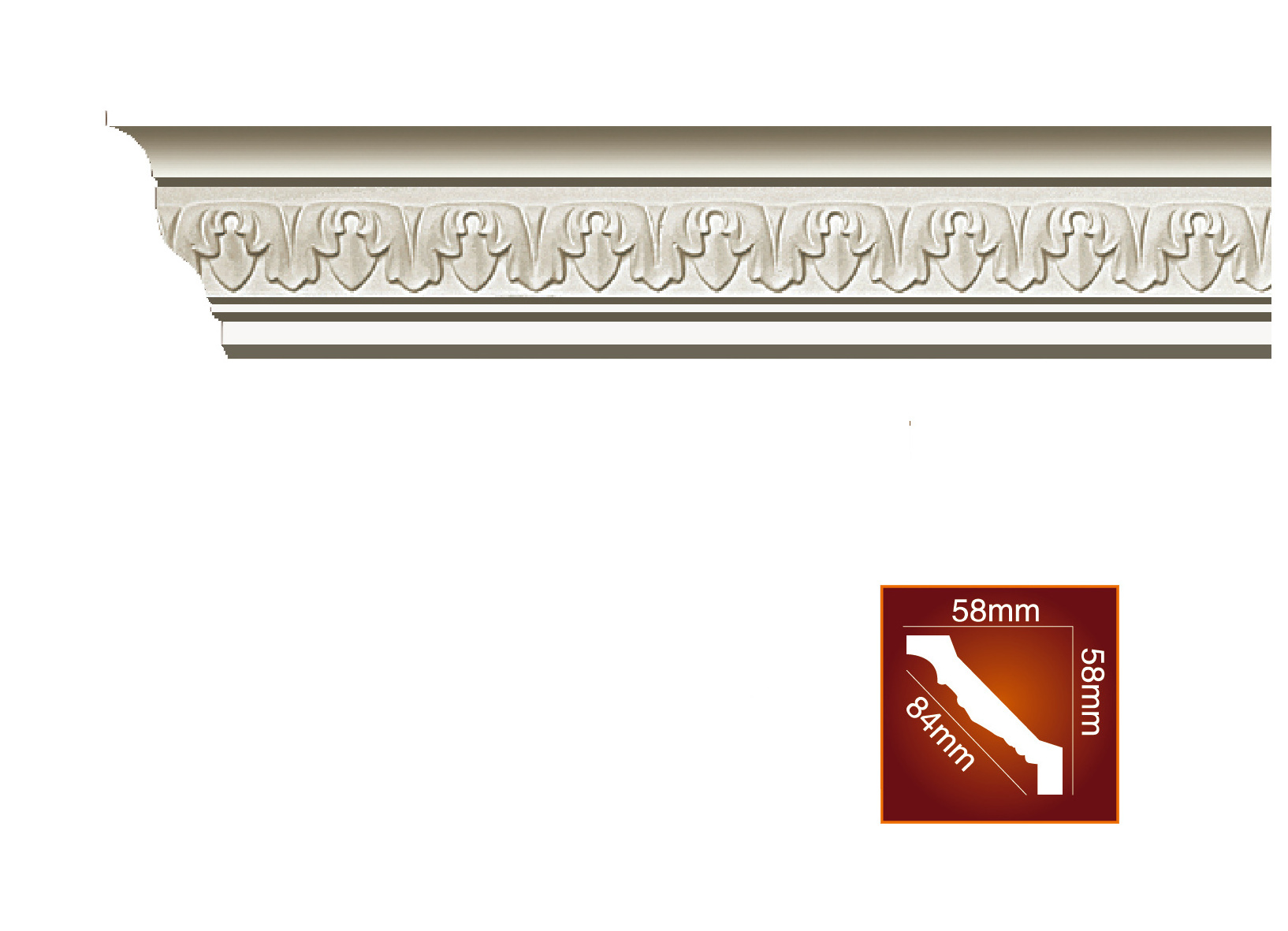 2022 hot selling latest decorative strip European style building material ceiling PU cornice molding