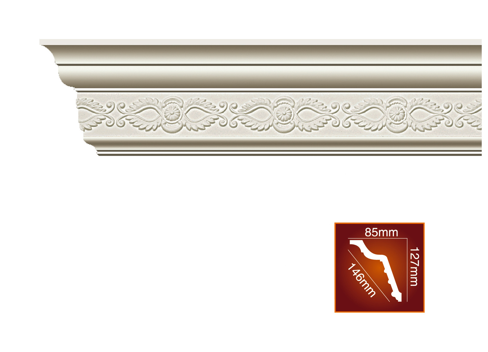 2022 hot selling latest decorative strip European style building material ceiling PU cornice molding