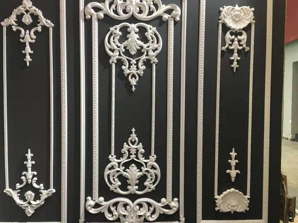 European-style waterproof PU foam carved wall panel moulding cornice polyurethane crown moulding