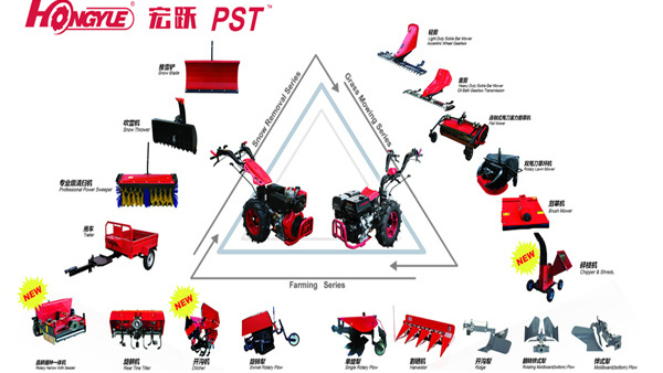 Multi use H onda tractor with Snow  removal sweep Blower