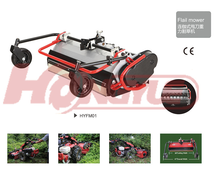 Cheap Multi-purpose two wheel walk behind  atv flail mower