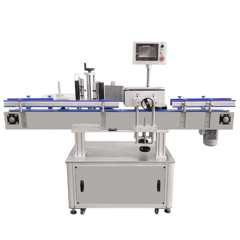 Tabletop Labeling Machine For Bottle Round Adhesive Bopp Glass Vial Jar Sticker Automatic Rolling Labeler Machine