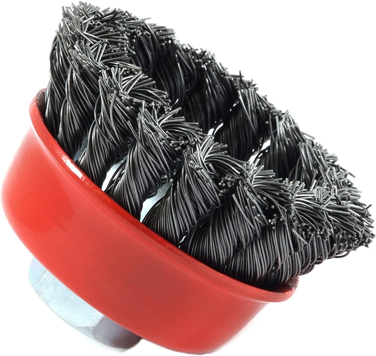 Twisted Steel Wire Wheel M10-M14 Brush Strong Paint Remove Rotary Twist Knot 2.5-6 Inch For Metal Angle Grinder